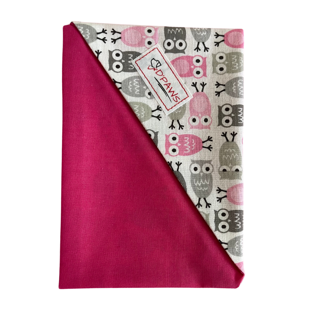 Owls & Pink - Reversible Dog Bandana