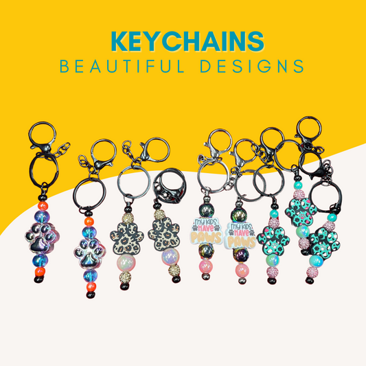 Paw-Themed Keychains