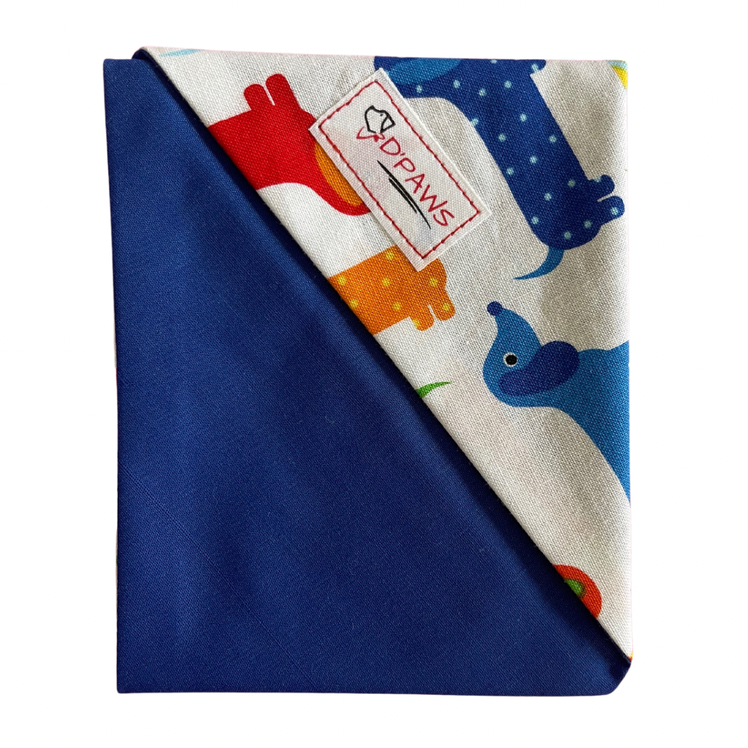 Dachshunds & Blue - Reversible Dog Bandana