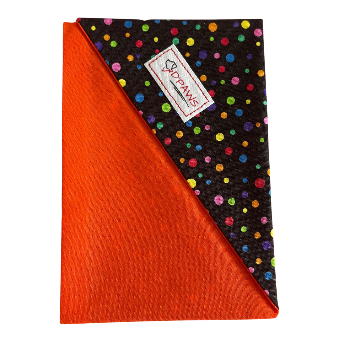 Colorful Night & Orange - Reversible Dog Bandana