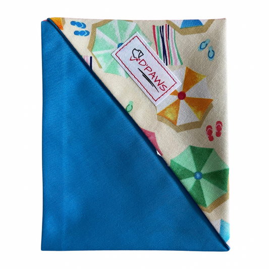 Tropical & Blue - Reversible Dog Bandana