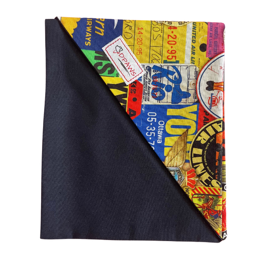 Traveler & Dark Blue - Reversible Dog Bandana